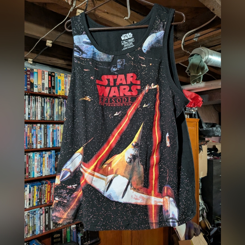 Rare Disney Star Wars Episode I Phantom Menace 25th Anniversary Shirt Size XL